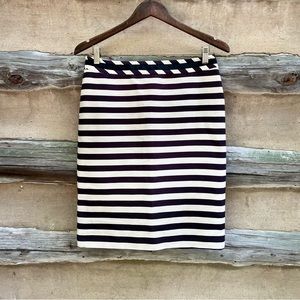 Boden Striped Canvas Pencil Skirt